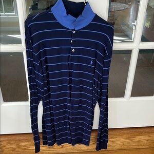 Ralph Lauren Vintage Blue Casual Button Down Shirt with Relaxed Fit🌿